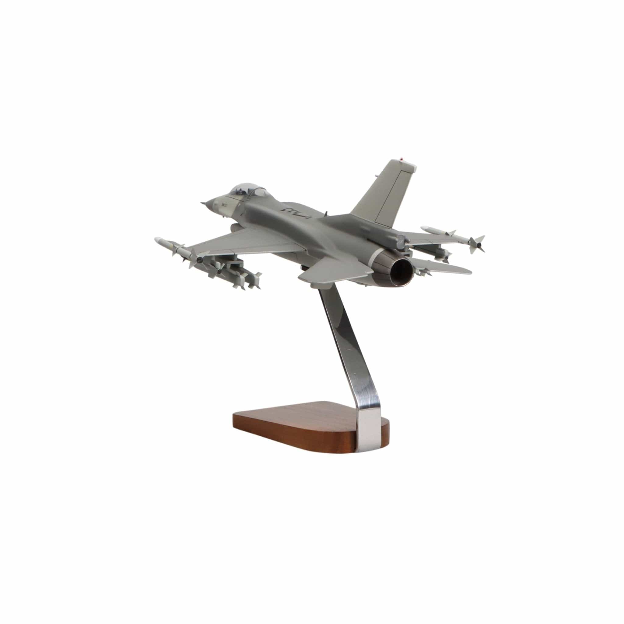 Lockheed Martin F-16 Fighting Falcon Clear Canopy w/Full Armament Large Mahogany Model