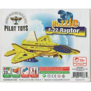 Pilot Toys Premium F-22 Raptor Durable 3D Puzzle: STEM Aviation Adventure
