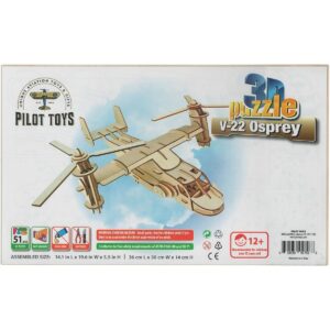 Pilot Toys Premium V-22 Osprey Interactive 3D Puzzle: STEM Aviation Adventure