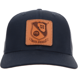 U.S. Navy Blue Angels Crest Square Richardson 112 Signature Trucker Hat - Bison