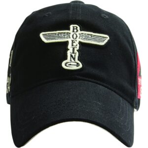 Red Canoe B-17 Flying Fortress Ball Cap Black