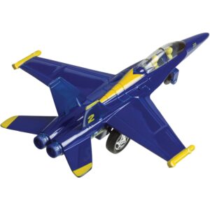 Toysmith F-18 Blue Angel Jet Pullback Diecast Airplane (1 Piece. Assorted Styles)