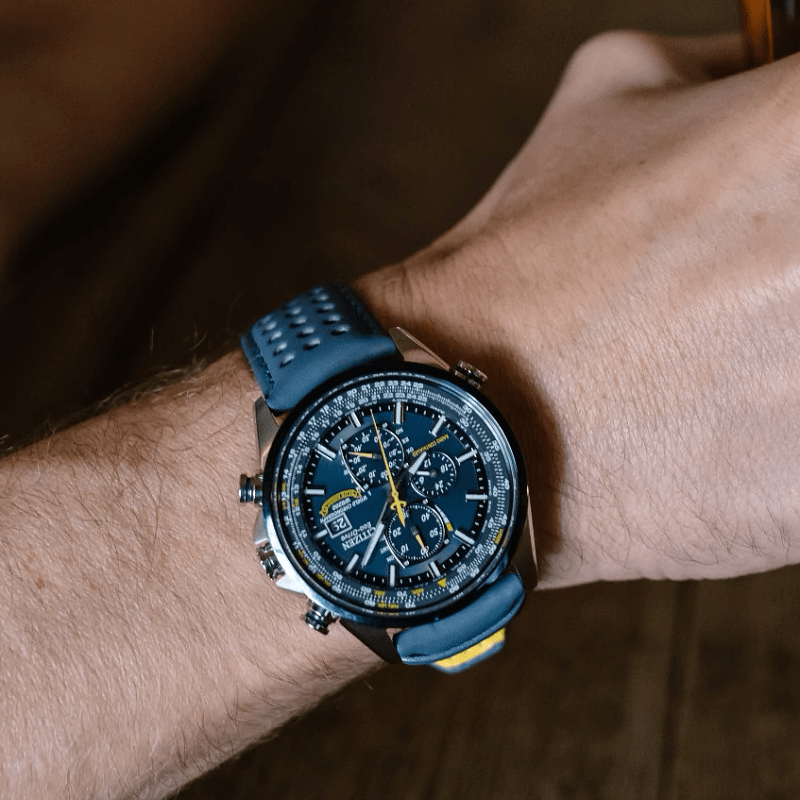 Citizen Eco-Drive Blue Angels Edition World Time Chronograph Watch AT8020-03L